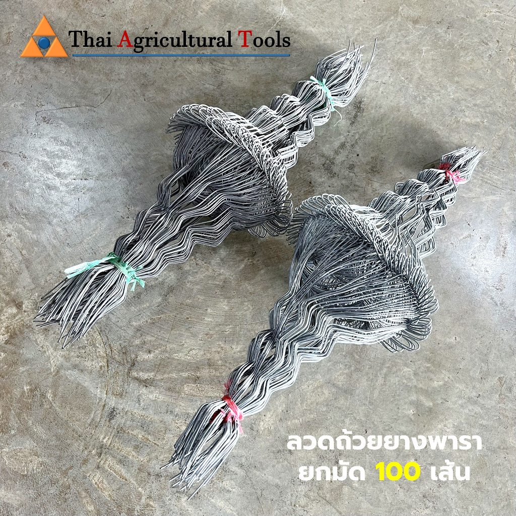 ลวดรองถ้วยยางพารา ลวดรัดต้นยางพารา ลวดหยักฟันปลา เบอร์ 14,13,13จัมโบ้ (ยกมัด 100 เส้น) สูงสุด 2 มัดต่อคำสั่งซื้อครับ