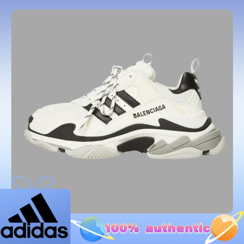 Adidas x Balenciaga "White/Black" ของแท้100%💯รองเท้าผ้าใบ