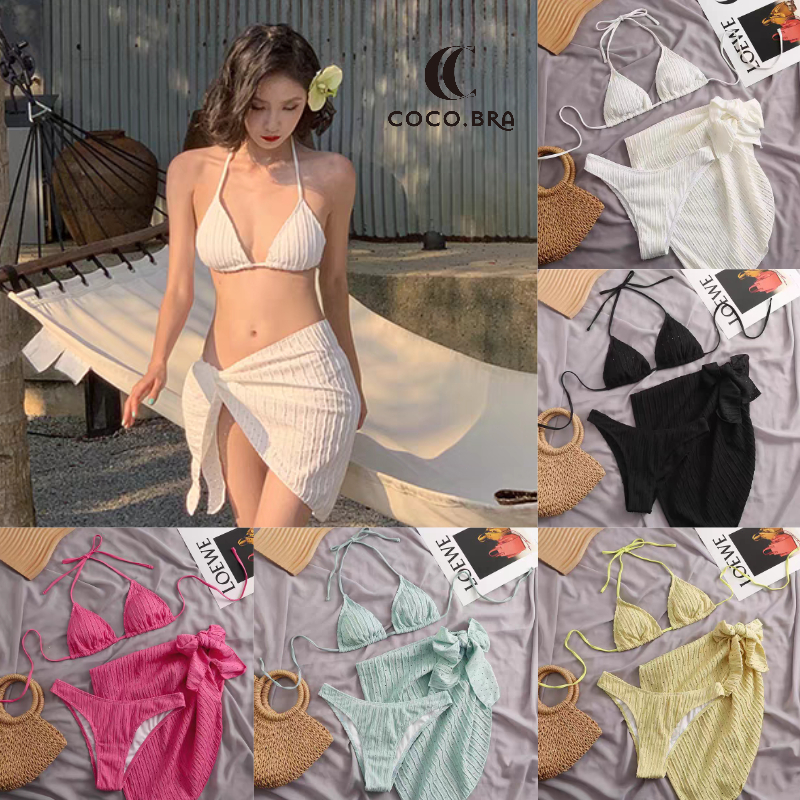 💕พร้อ​มส่ง💕บิกินี่ 3 ชิ้น ชุดไปทะเล✨  สีและขนาดต่างๆ