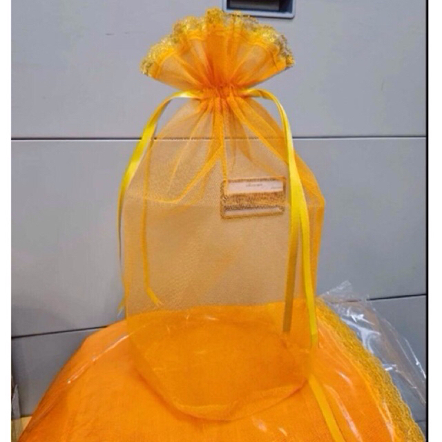 (1ใบ) ถุงสังฆทาน ฐานกลมแบบหูรูดในตัว ถุงทำบุญ สังฆทานเสริมบุญบารมี