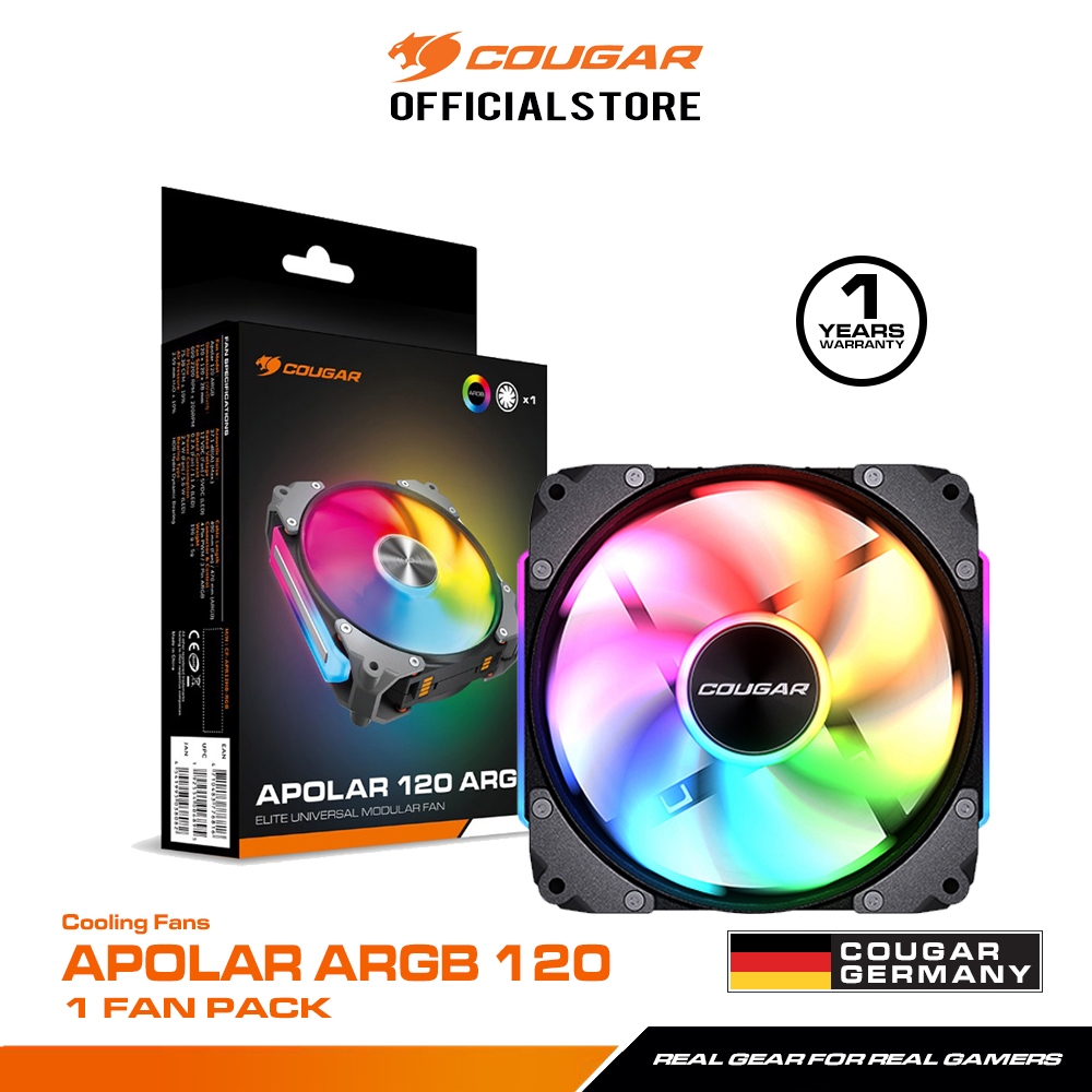 Fan Case พัดลมเคส ARGB - COUGAR APOLAR 120 ARGB Cooling Fan :  รับประกัน 1 ปี