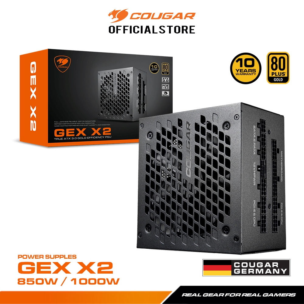 COUGAR - POWER SUPPLY GEX X2 1000W / 850W (80+Gold)