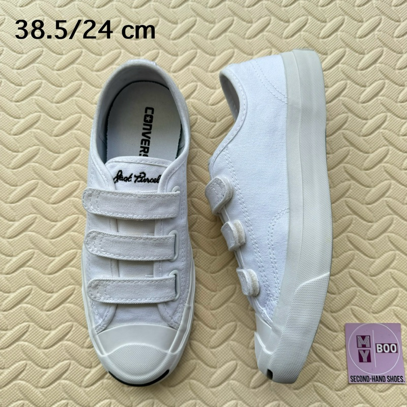 รองเท้ามือสอง Converse Jack Purcell 3V ผ้าสีขาว (H21)