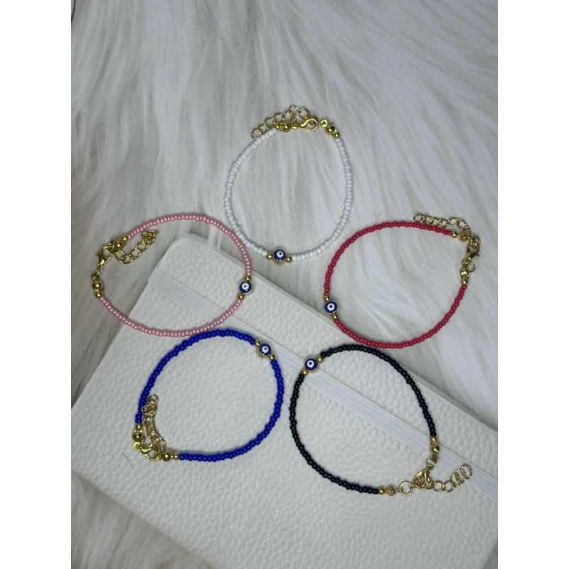 📌มูมาแล้ว  สร้อยข้อมือ Evil Eye 🧿 เครื่องรางของแท้จากตุรกี สายโซ่ปรับขนาดได้ - รูปที่ 2