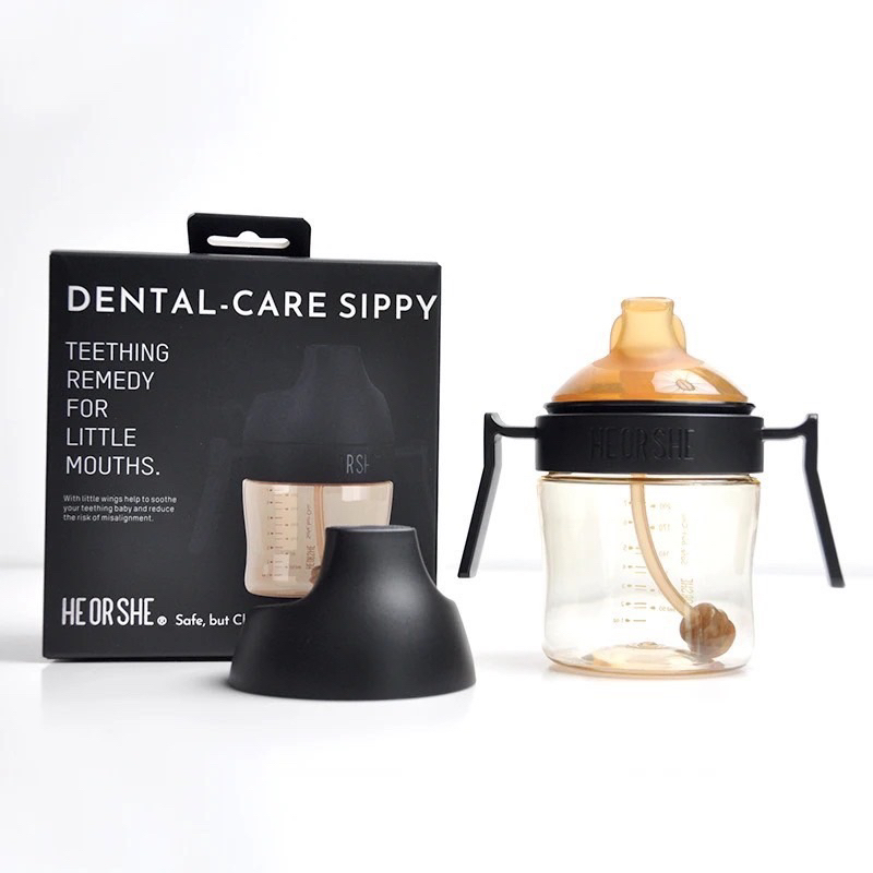 ส่งต่อ Heorshe แก้วรุ่นใหม่แก้วหัดดื่มฟันสวยDental-Care Sippy CupวัสดุPPSU ทารก เด็กวัยหัดเดิน 1for 