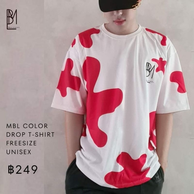 MBL เสื้อยืด oversize unisex "COLOUR DROP"