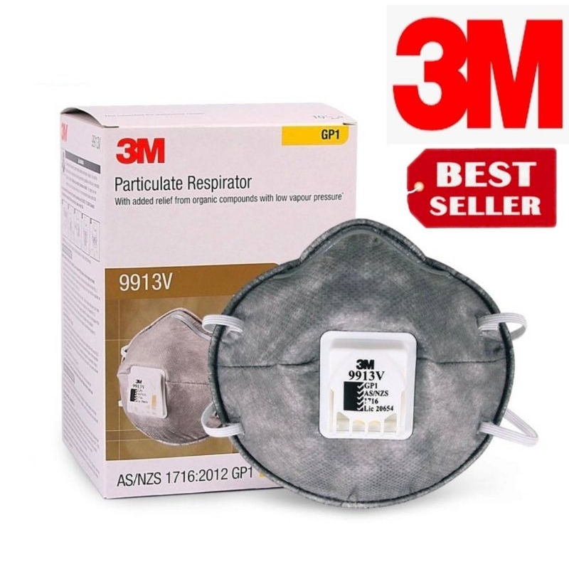 3M​ 9913V​ หน้ากากป้องกันอนุภาคฝุ่น ละออง และฟูมโลหะ(แพ็ค10ชิ้น)ของแท้100%