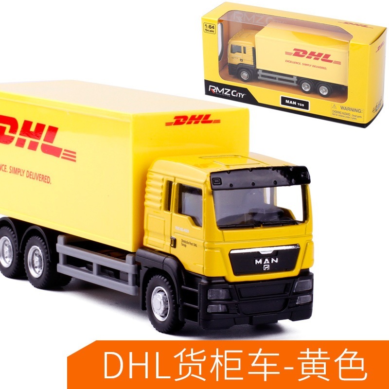 Yufeng RMZ CITY Mann MAN DHL Transporter  1:64 กเลื ่ อนโลหะผสมของเล ่ นตกแต ่ งรถคอลเลกชันของขวัญเครื ่ องประดับ