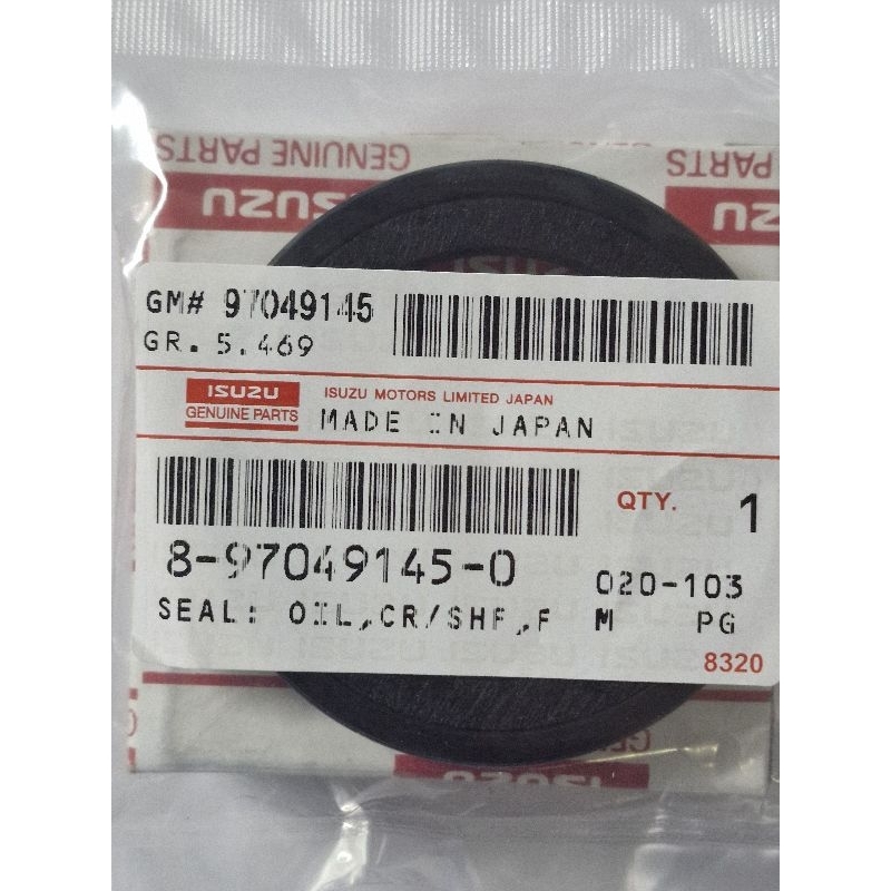 ซีลข้อเหวี่ยงหน้า (คอหน้า) แบบสักหราด  TFR , D-max 4JA1 4JB1 4JH1 4JJ1 4JK1 100% J/P  8-97049145-0  