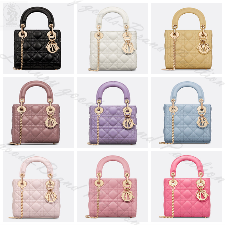 👜New, Dior, classic, mini LADY DIOR, กระเป๋าถือ, กระเป๋าโซ่แท้💯