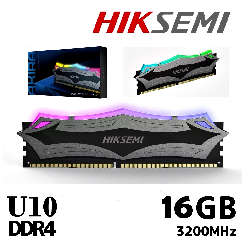 8GB / 16GB (8GBx1) (16GBx1) DDR4/3200 RAM PC (แรมพีซี) HIKVISION HIKSEMI U100 RGB AKIRA Gaming Memory