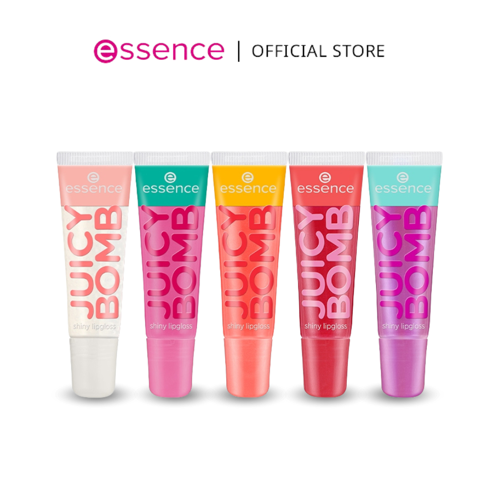 [ใหม่] essence เอสเซนส์ JUICY BOMB shiny lipgloss ลิปกลอสกลิ่นผลไม้