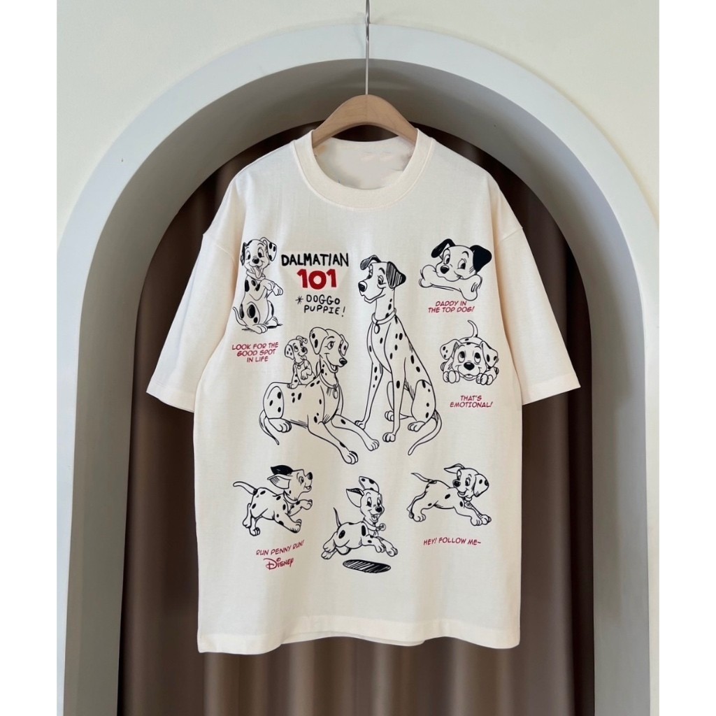 COD✅ (จัดส่งในกรุงเทพฯ) MAO Shop 😀 Printed T-shirt,ลูกหมา ผ้าฝ้ายแท้ การ์ตูนน่ารักพิมพ์เสื้อยืดแขนสั้นสบาย ๆ