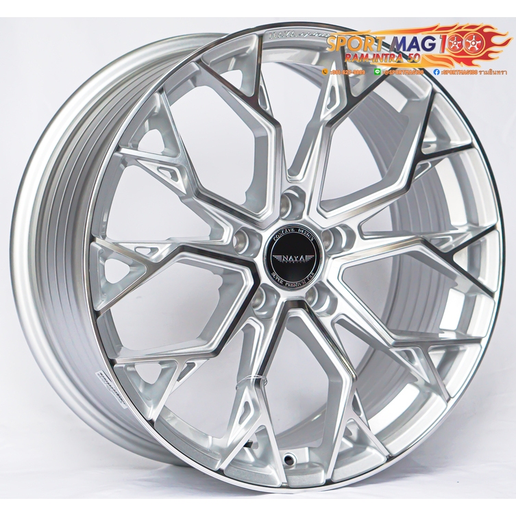 ล้อแม็กใหม่ NAYA Alpha3 5รู108 ET38 ซิลเวอร์ 8-18นิ้ว (ราคา 4วง)