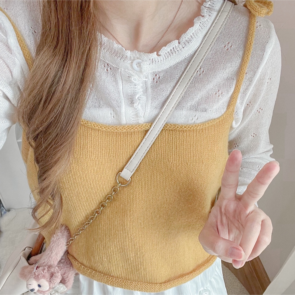 RIKA น้องพลูโต สายเดี่ยวไหมพรมสายผูกได้ (ได้เฉพาะสายเดี่ยวเท่านั้น)