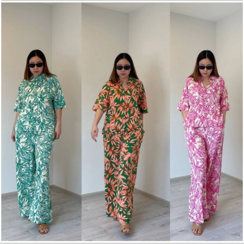 ชุดเซ็ท..เสื้อพร้อมกางเกงผู้หญิง *ผ้าสปัน* (Cotton Span) เนื้อผ้านื่มใส่สบาย