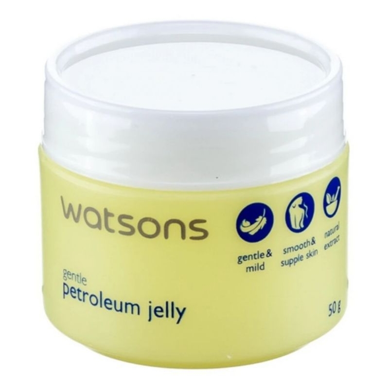 กดสั่ง2กระปุกถูกลงค่ะ WATSONS วัตสัน เจนเทิล ปิโตรเลียม เจลลี่ 50ก. เพิ่มความชุ่มชื้น ให้ริมฝีปาก หรือจุดสัมผัสแห้งกร้าน