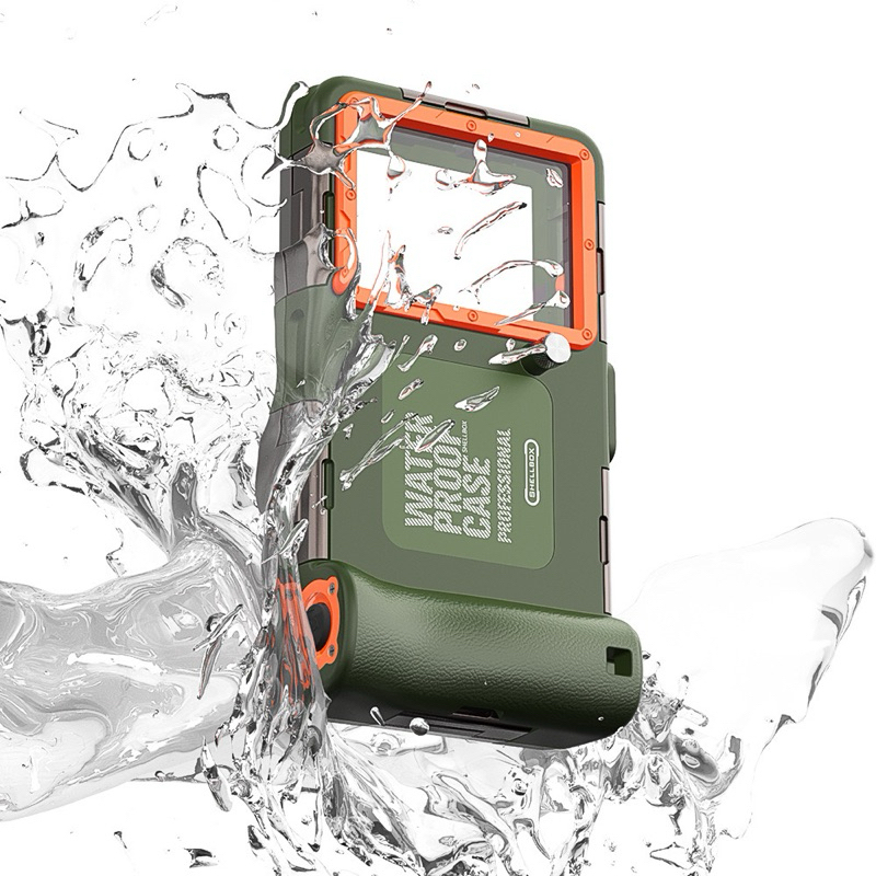 พร้อมส่ง เคสกันน้ำ SHELLBOX Gen2 รุ่นใหม่ล่าสุด New Updated Waterproof Diving Case 50 ฟุต/15 m.กันน้ำ กันกระแทก แท้100%