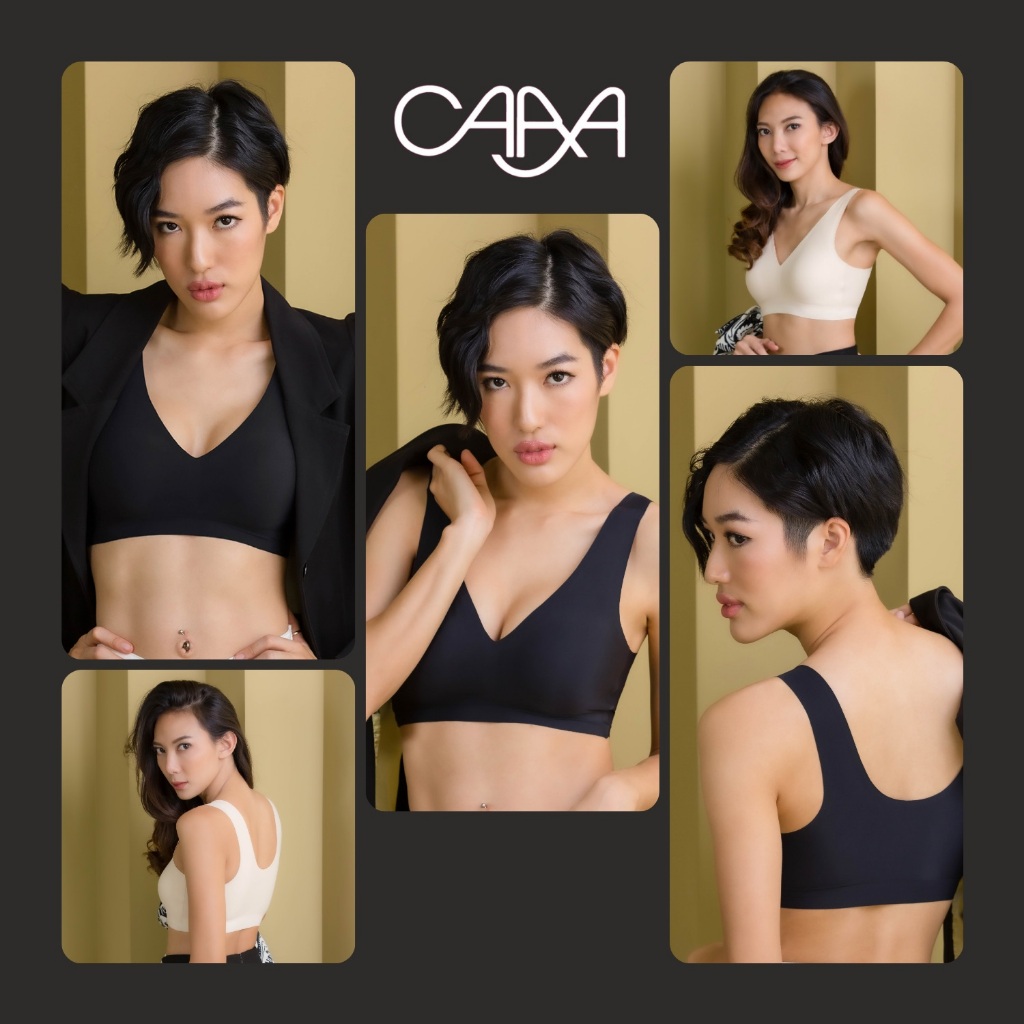 CL CARA คาร่า เสื้อใน บราไร้ขอบ บราไร้โครง บรา ใส่สบาย บางเบา กระชับ ดีไซน์คอ V เผยเนินอกสวย ไม่มีตะ
