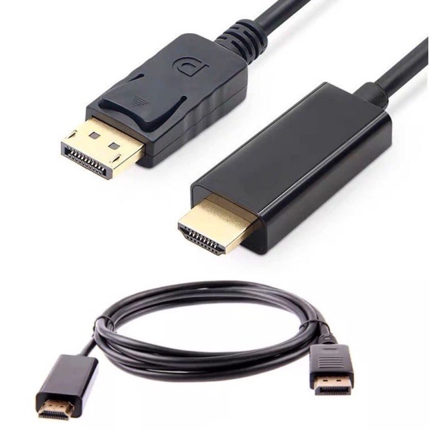 ใหม่ล่าสุด! ของแท้! 4K Display Port DP Male to HDMI Female Converter for HDTV 1.8M Black