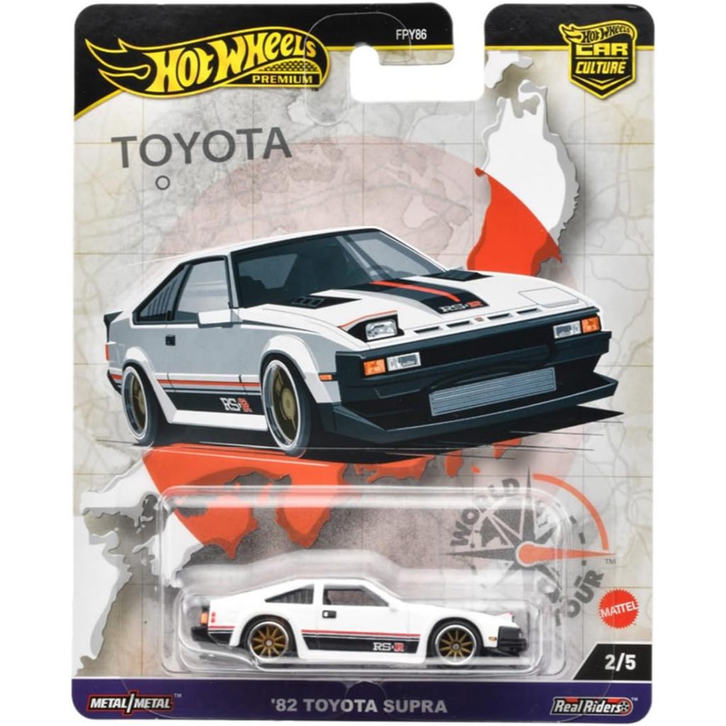 รถเหล็ก HOTWHEELS PREMIUM ของแท้ Car Culture World Tour '82 Toyota Supra (HWP2024_#HRV97)