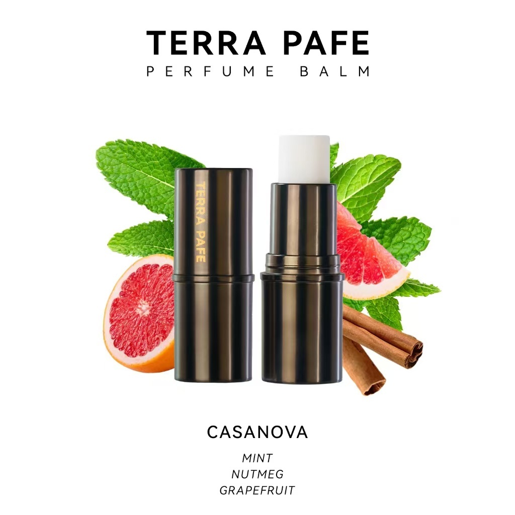 CASANOVA- Terra Pafe Perfume Balm บาล์มน้ำ หอมผู้ชาย สำหรับผู้ชายสองสไตล์ พกพาสะดวก ติดผิว กลิ่นติดทนนาน 7g ส้ม มิ้นท์