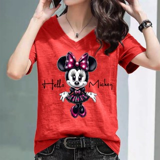 [M-6XL] เสื้อแฟชั่นเกาหลี [Mickey] ผ้า Cotton100% No.20 ดีไซ…