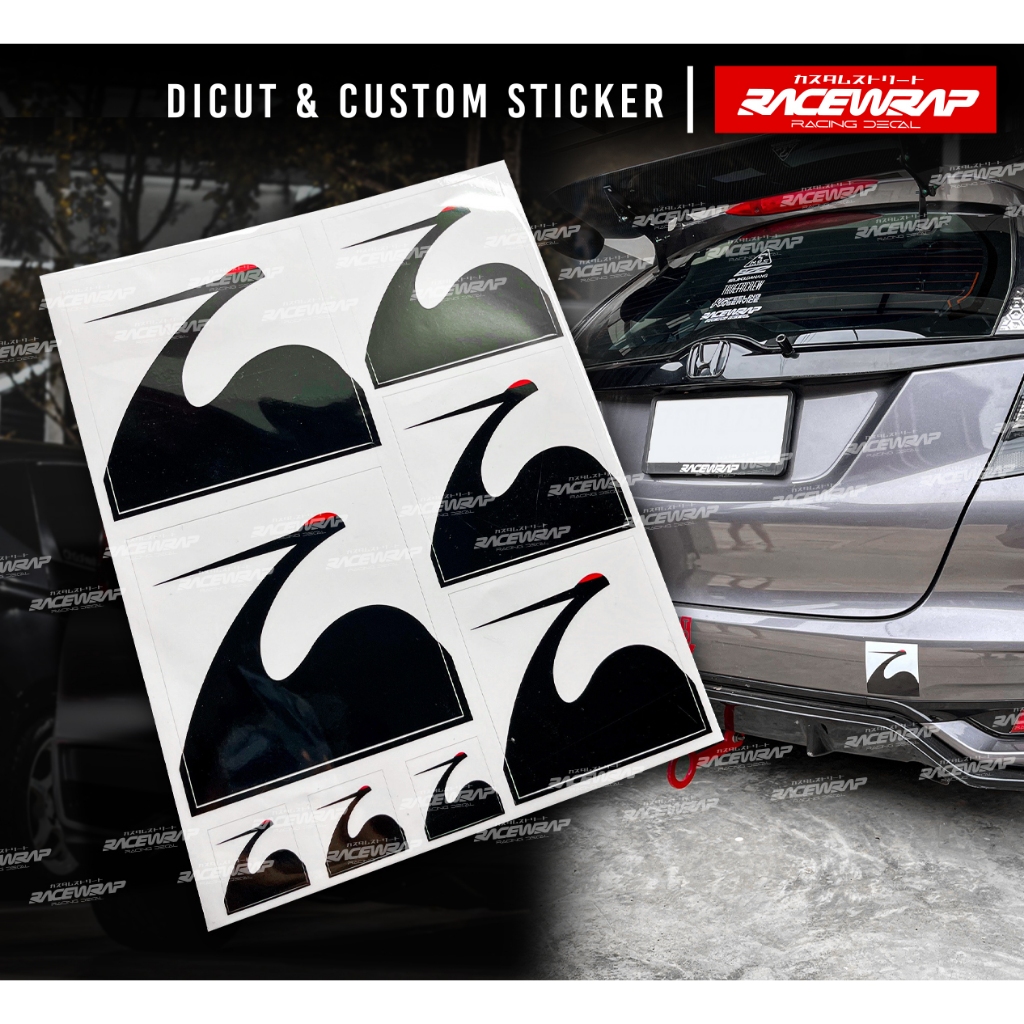 spoon นกกะเรียน สติกเกอรร์แต่งรถHONDA ชุดเซ็ท สติกเกอร์แต่งซิ่ง SPOON STICKER