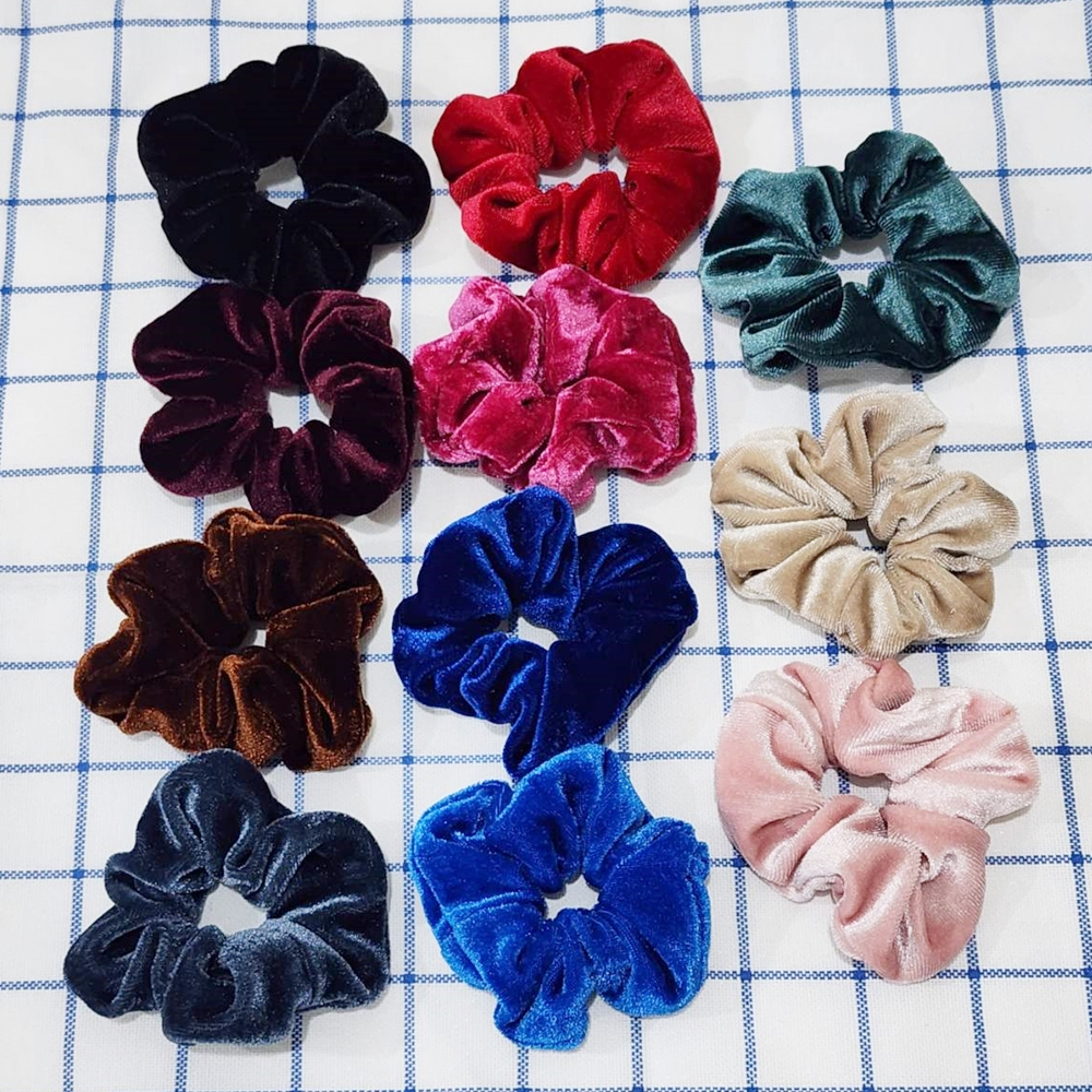 โดนัทรัดผม ไซส์ S ยางมัดผม โดนัทมัดผมผ้ากำมะหยี่ มีหลายสี