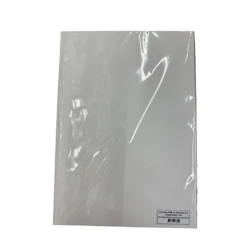 กระดาษการ์ดสี A4 250 แกรม ขาว (10แผ่น/แพ็ค) ONE