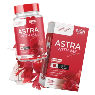 ASTRA WITH ME แอสตร้า วิตมี แอสตร้าวิตมี วิตามิน (1กล่อง30แคปซูล)ปุกแดง