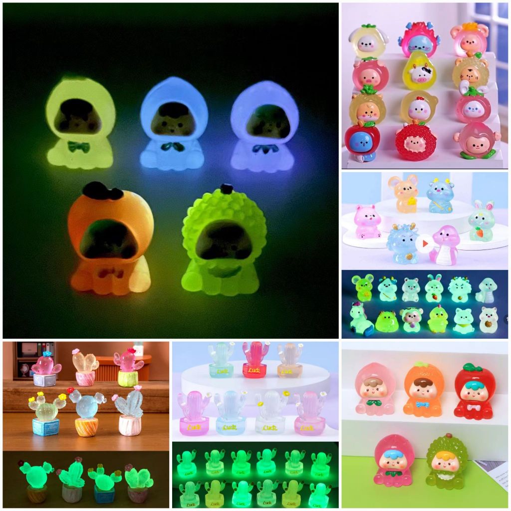 A040 ตุ๊กตาจิ๋ว โมเดลจิ๋ว เรซิ่นเรืองแสงสร้างสรรค์ ใช้สำหรับตกแต่งบ้าน โต๊ะทำงาน พร้อมส่งจากไทย