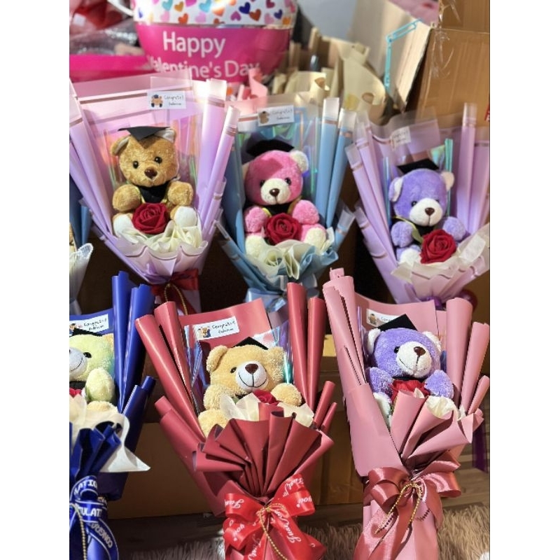 ตุ๊กตาหมีปริญญา (ได้12ตัว) 💐หมีจัดช่อรับปริญญา🎓 ขนาด7นิ้ว ขนนุ่ม ใช้แจกบัณฑิตน้อย เกรดพรีเมียม งานสวยตรงปกถ่ายจากของจริง - รูปที่ 3