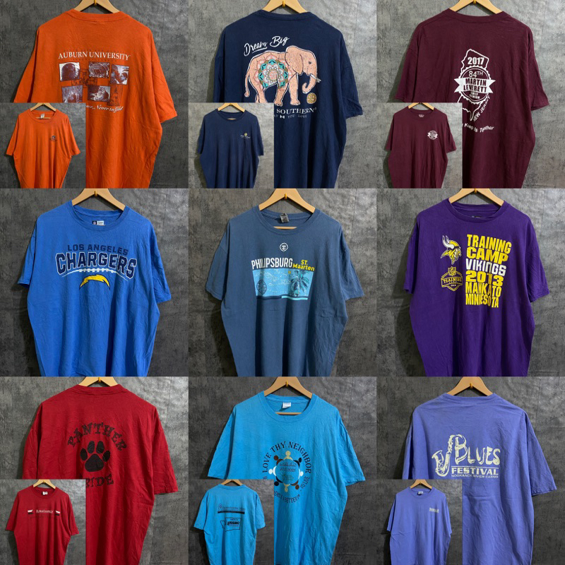 เสื้อยืดมือสองผู้ชายไซส์ใหญ่ XL ขนาดอก 46-48
