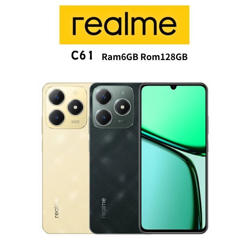 [New] Realme C61 (6+128) | กล้อง AI 50 MP | จอแสดง 90Hz | แบตเตอรี่ 5000 mAh | ประกันเครื่องศูนย์ 1 ปี
