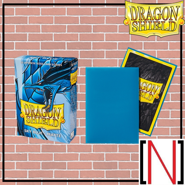 [Sleeve][ซองใส่การ์ด] Dragonshield 60CT - Matte Sky Blue japanese size [Vanguard][Yugioh][Dragon shi