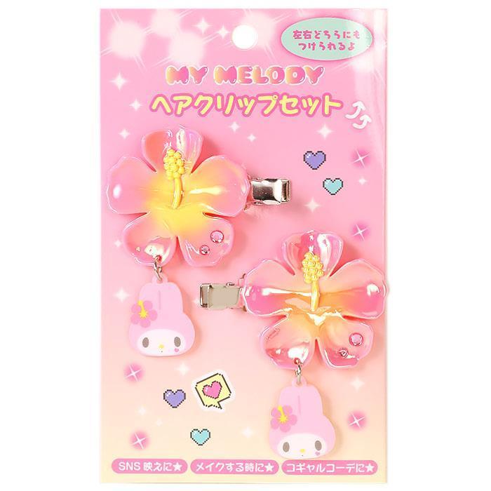 กิ๊บ Sanrio ดอกไม้ชบา My Melody Hair Clip Sanrio Japan แท้จากญี่ปุ่น (Rare หายาก)