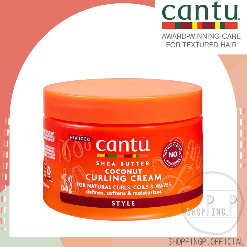 ✳️[แท้ 100%/พร้อมส่ง]✳️ Cantu Shea Butter for Natural Hair Coconut Curling Cream 340 g ครีมจับลอนผม 