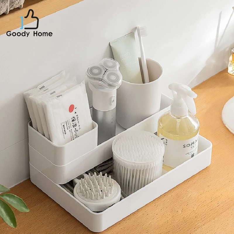 Goody Home กล่องเก็บของทั่วไป ไม่มีฝาปิด จัดเก็บเครื่องประดับ เครื่องสำอางค์ ฯลฯ