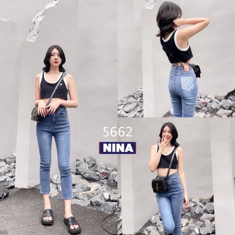 NN#5662 กางเกงยีนส์ผ้ายืด งานนำเข้า