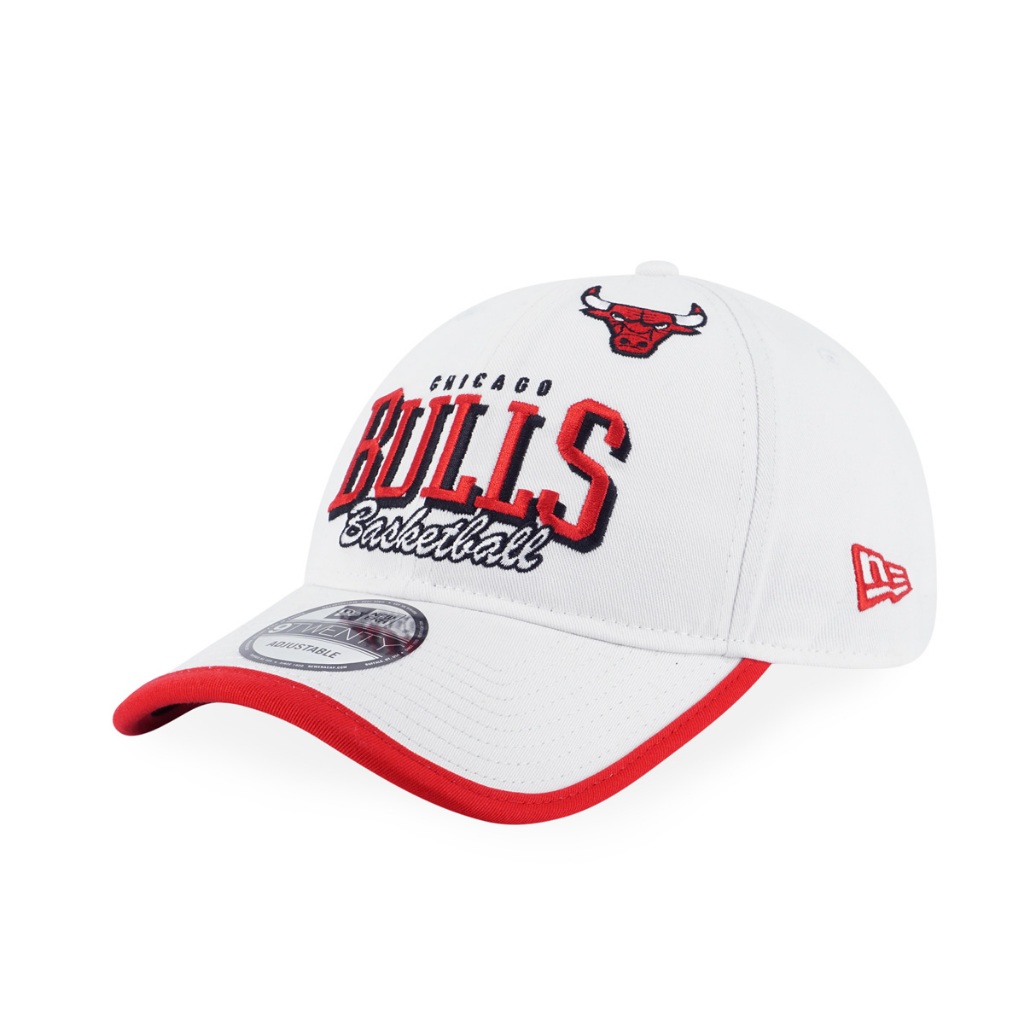 NEW ERA หมวก รุ่น CHICAGO BULLS NBA BASKETRY WHITE 9TWENTY CAP