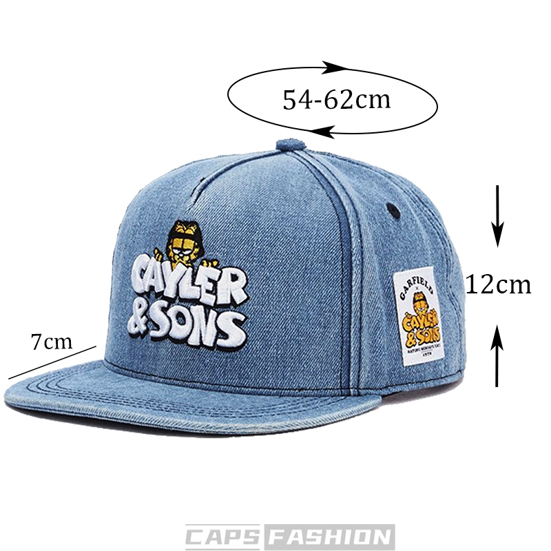 หมวกเบสบอล สไตล์ฮิปฮอป ลายการ์ฟิลด์ งานปัก Cayler&Sons ปรับขนาดได้ เหมาะสำหรับผู้ใหญ่ ชาย หญิง เหมาะสำหรับ 4 ฤดูกาล - รูปที่ 2