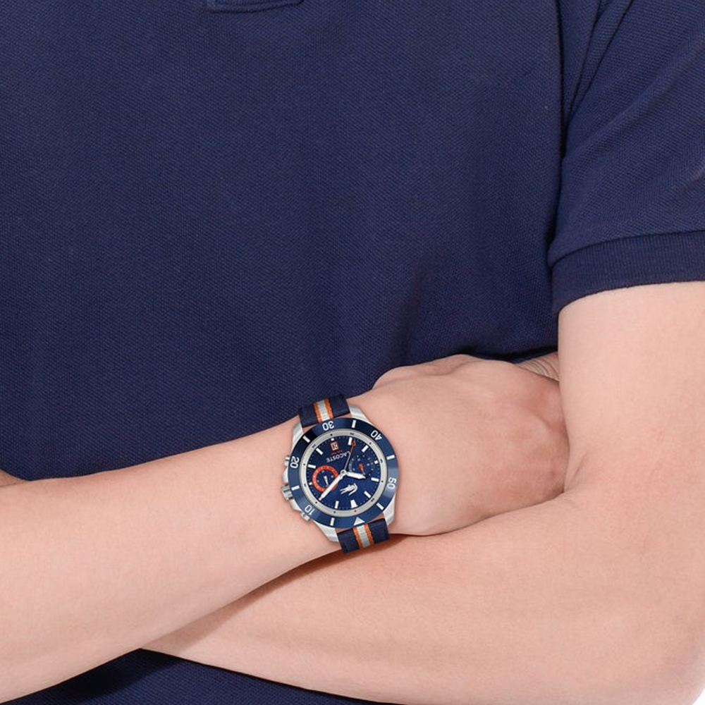 Lacoste LC2011339 Quartz Colored Strap 44 mm Men's นาฬิกา นาฬิกาข้อมือ นาฬิกาข้อมือผู้ชาย