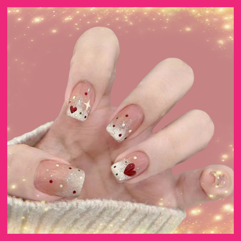 รุ่นมีกล่อง แถมกาว! เล็บปลอม เล็บปลอมทาสี เล็บเจล เล็บปลอมสำเร็จรูป อุปกรณ์ทำเล็บ