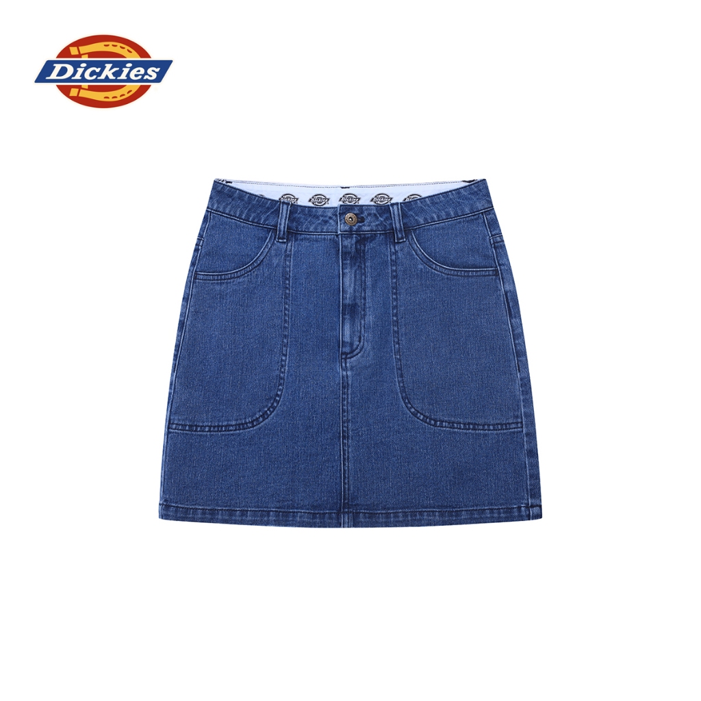 DICKIES WOMENS SKIRTS - LIGHT DENIM BLUE กระโปง กระโปรงยีนส์ ผู้หญิง