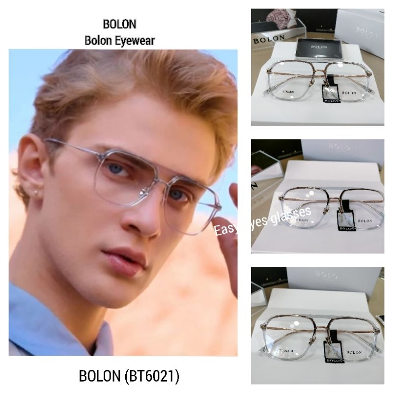 แว่นตา BOLON Hongdae BT6021-FW23 Bolon eyewear กรอบพร้อมเลนส์กรองแสงสีฟ้าจากแบรนด์ Essilor Elements