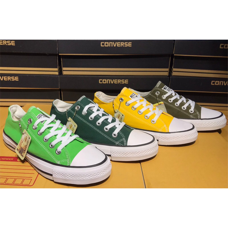 Converse All Star ข้อสั้น : สีเขียวเข้ม เขียวขี้ม้า เขียวอ่อน เหลือง