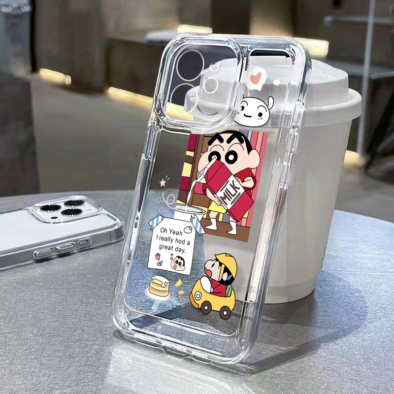 ❤️จัดส่งทันที❤️เคสไอโฟน 15 เคสไอโฟน11/12/13 Pro max เคสใส Crayon Shin-chan Cute Clear Case For iPhone 11,12,13,13PM,15PM