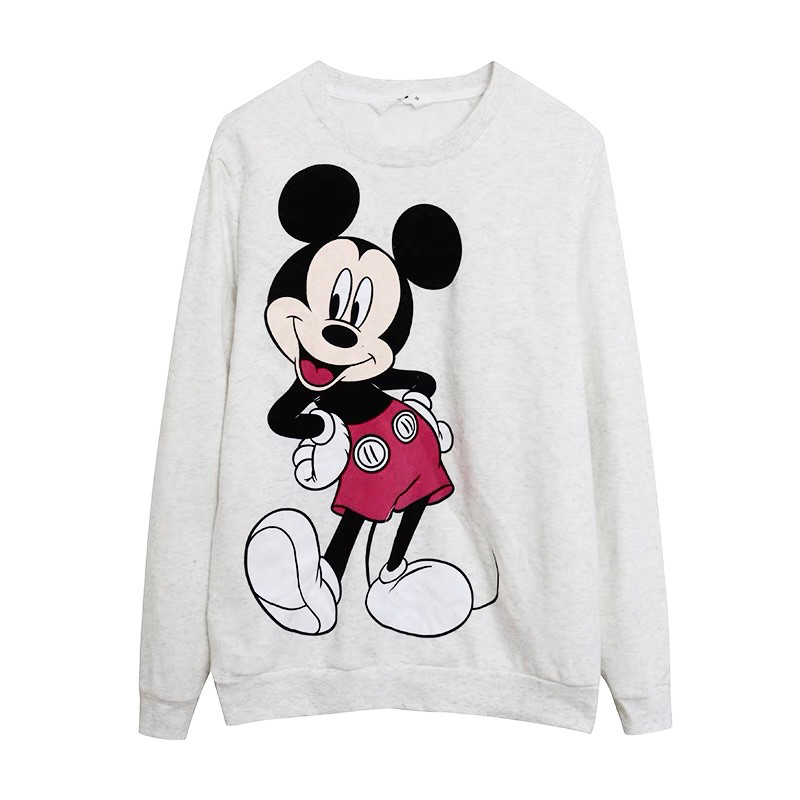 เสื้อสเวตเตอร์ มิคกี้ เมาส์ สกรีนกำมะหยี่ ลาย Mickey งาน Limited Edition by Delta Disney (TS215)