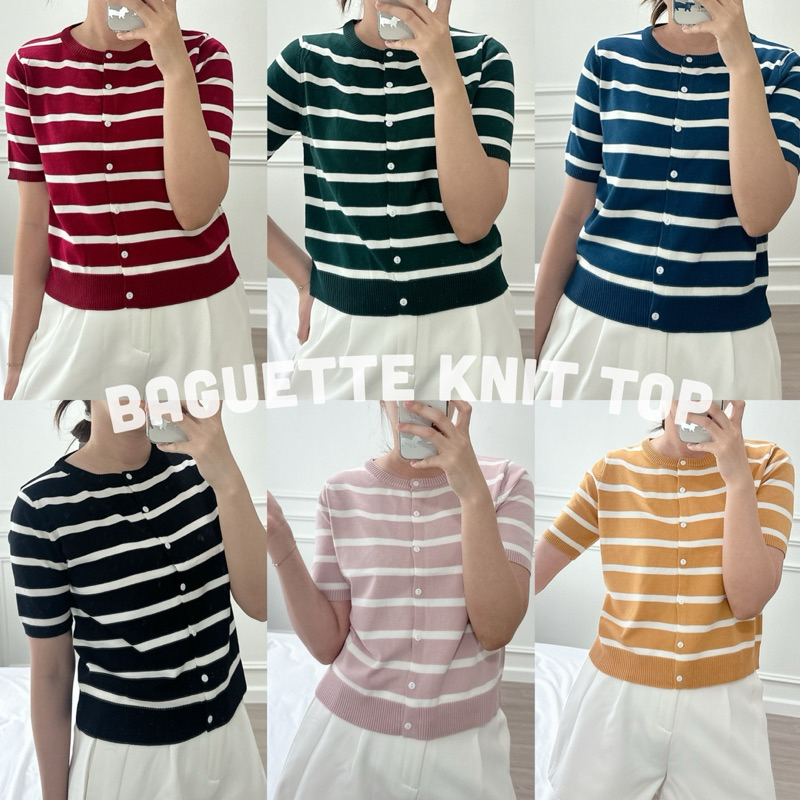 baguette knit top เสื้อไหมพรม อก 38-46“